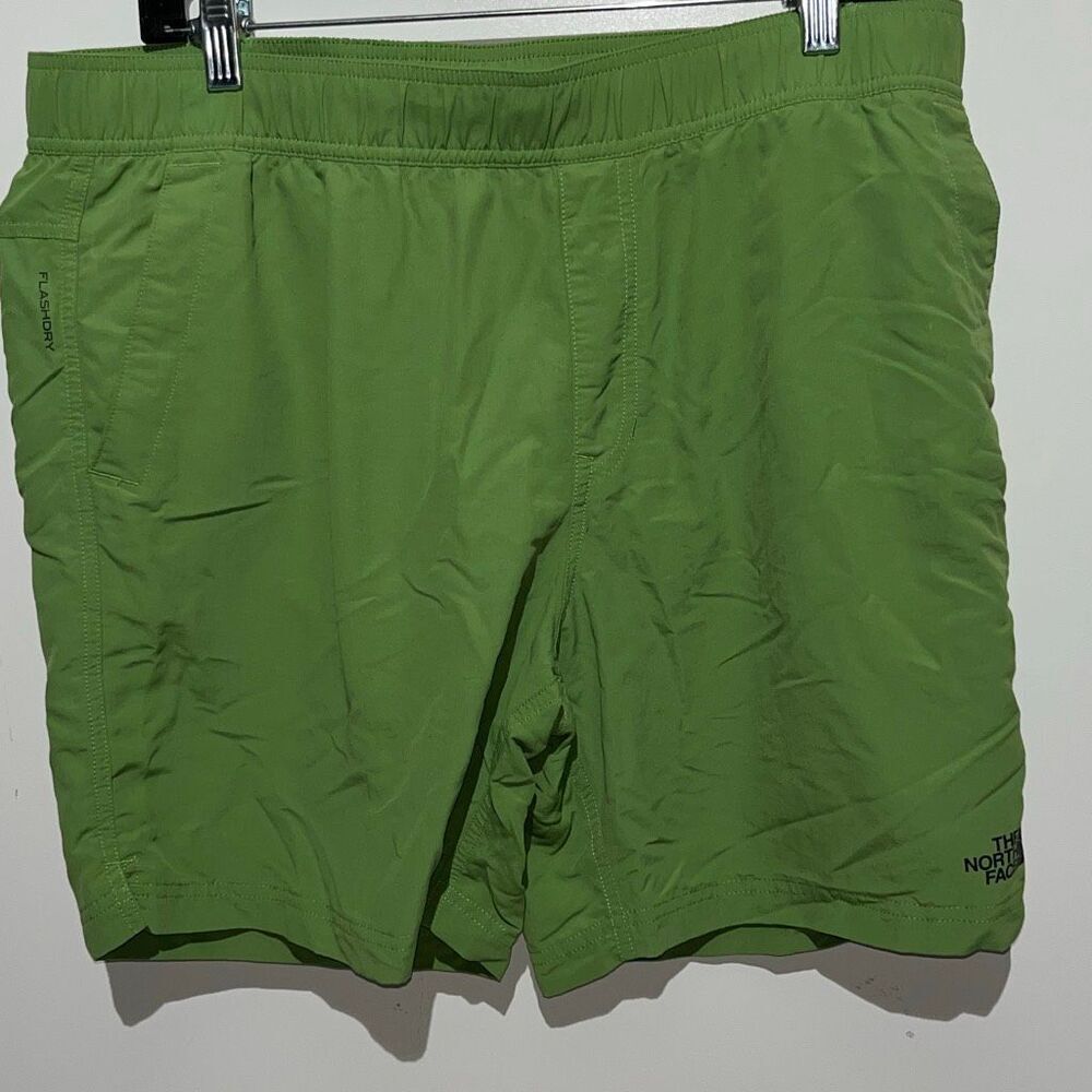 The North Face‎ Men's Green Flash Dry Built-In Mesh Brief Swim Trunks Large